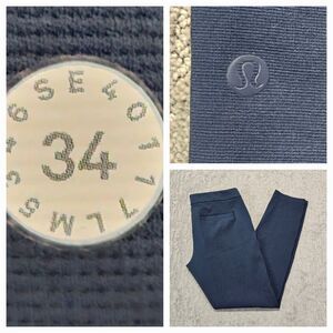 Lululemon‎ Sojourn Pants Mens 34x33 Nautical Navy Drawstring Performance